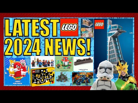 YouTube thumbnail: LATEST LEGO NEWS! Marvel, Star Wars, Disney, Sonic + MORE!