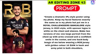 25 Ipl Gemini Ai Photo Editing Prompts Ipl Player Jersey Photo Editing 2026 Rcb