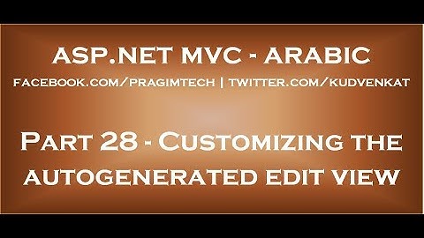 Customizing the autogenerated edit view in arabic