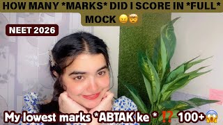How Many Marks Did I Score In Full Mock Offline Test Neet Study Vlogs