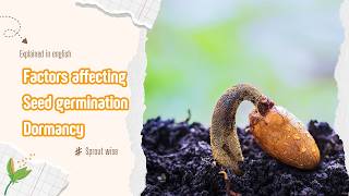 Factors Affecting Seed germination & Dormancy | Explained in english