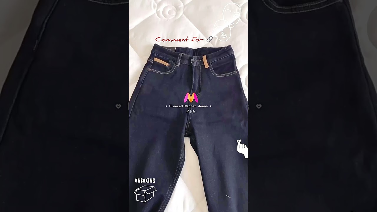 Myntra’s fleeced jeans! ❄️✨🧥👖 