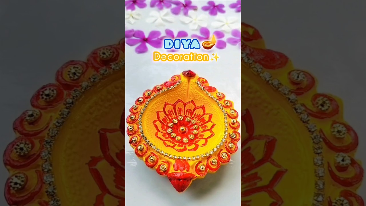 Diya Decoration For School Competition/DIY Diya Painting/Diya Decoration Ideas