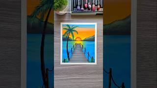 Simple & Beautiful Scenery Drawing Oil Pastel Art