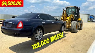 I Won a Salvage High Mile Maserati Quattroporte S from Copart! Will it Drive 300 Miles Home?