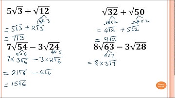 Adding and subtracting surds