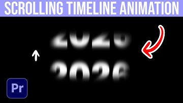 How To Create A Scrolling Timeline Animation In Premiere Pro