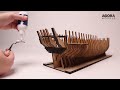 08 - Attaching stern frame and preparing for sanding - USS Constitution (Pack 4)