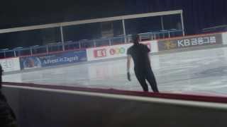 20131204 Golden spin of Zagreb Yuna Kim first practice