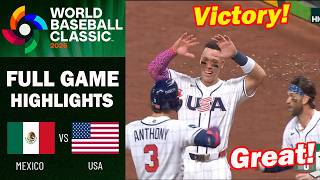 USA vs Mexico [FULL GAME] Highlights Pool B | World Baseball Classic 2026
