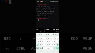 node library 'chalk' install in android phone . Without root cmd. " npm install chalk" , or "sudo ..