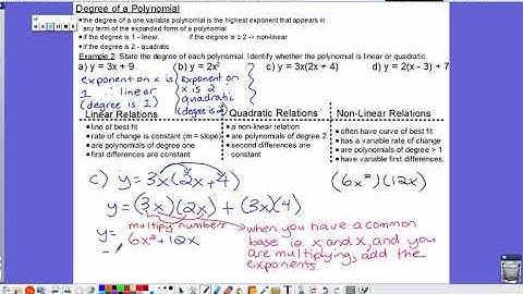 3.1 video lesson - exploring quadratic relations