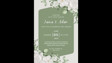 Digital Wedding Invitation with RSVP | Green Sage White Floral Wedding Invitation | evites.me