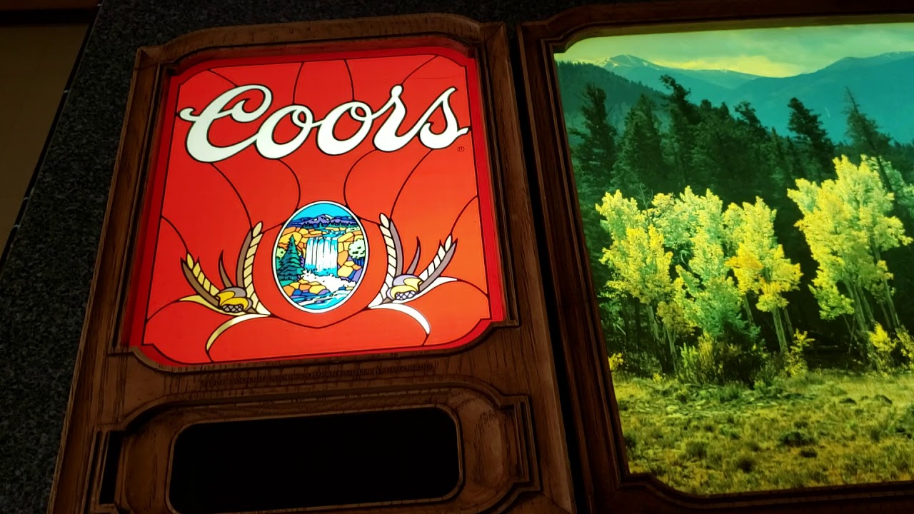 1981 Coors Lighted Beer Sign with Digital Reader Board