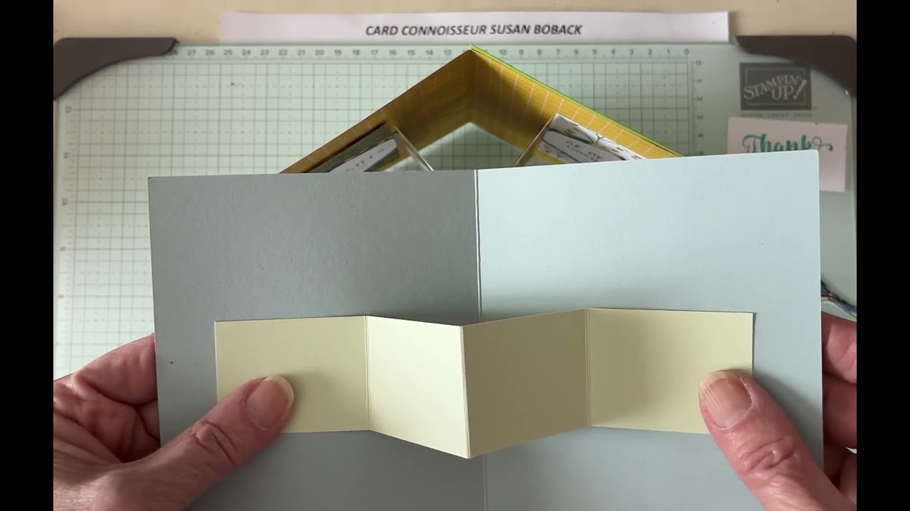 A card with a foldout design