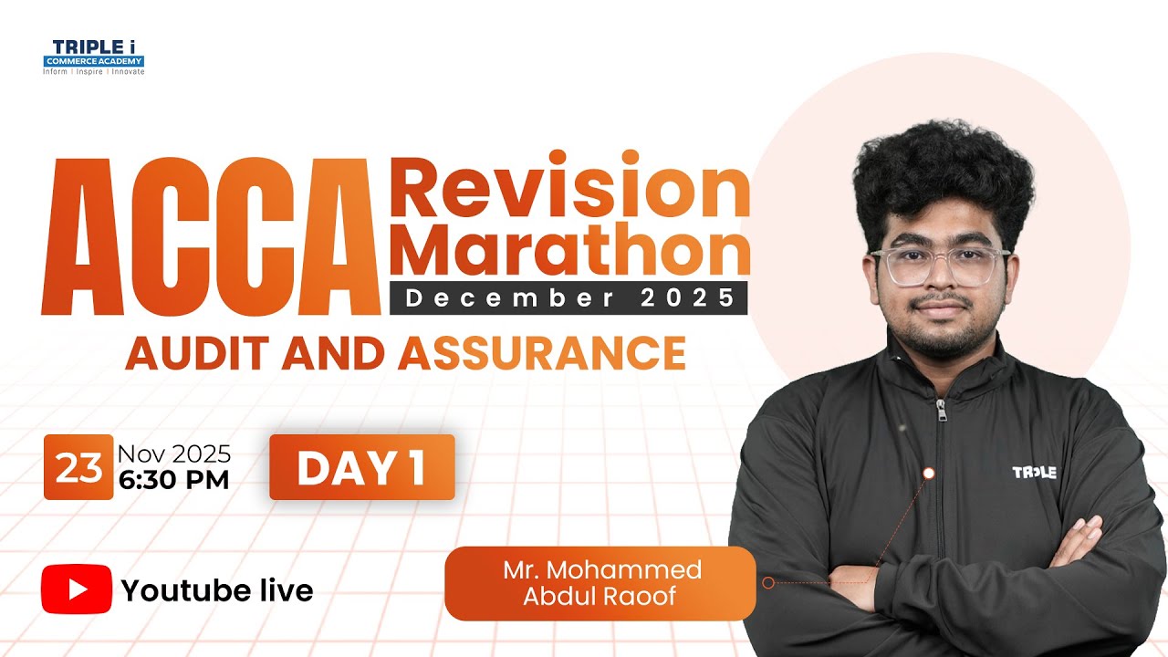 ACCA | REVISION MARATHON | DEC' 25 | AUDIT AND ASSURANCE | Mr.Mohammed Abdul Raoof  |  TRIPLE i