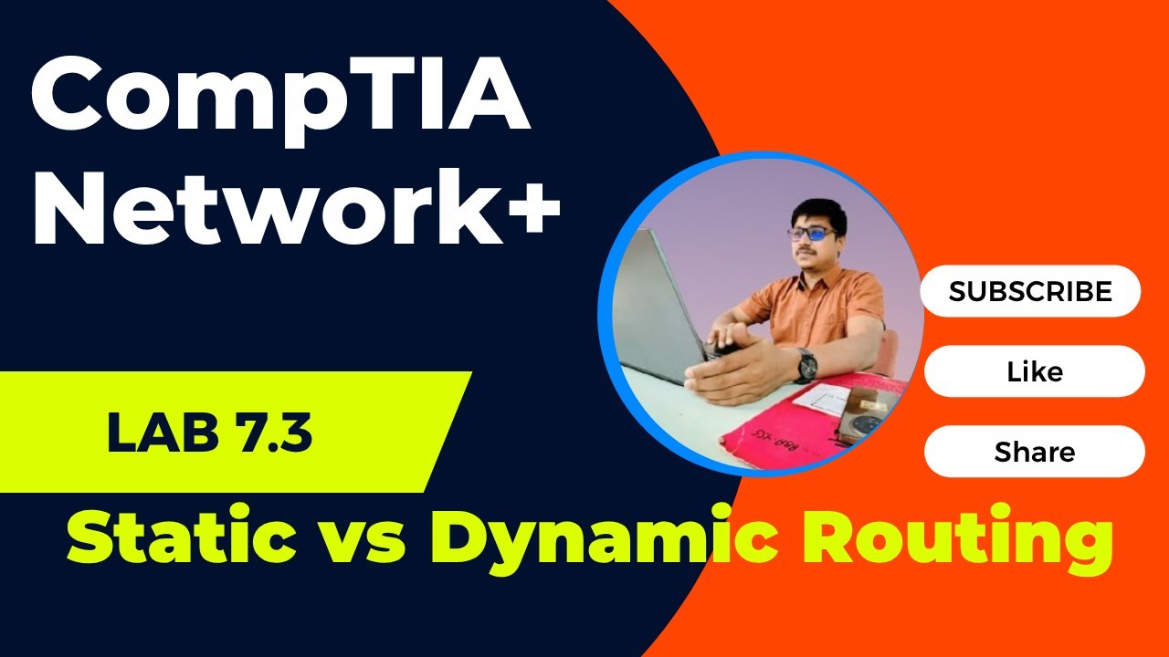 computer network | routing and routing algorithms |... 7.3 LAB | Static vs Dynamic Routing | Network+ Hands-On - YouTube