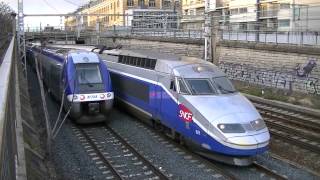 1 train TGV OUIGO Dasye 760,3 BB 75000 Frets,12 trains TER,8 trains TGV à Lyon Le lundi 18 Mars 2013