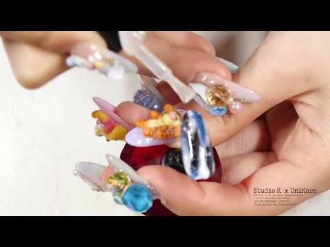 UniKorn 獨角獸專業美甲教學 Nail Art Using Brush Marks 隨興筆刷痕