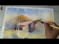 Landscape Watercolor Painting 💞#watercolours #demons