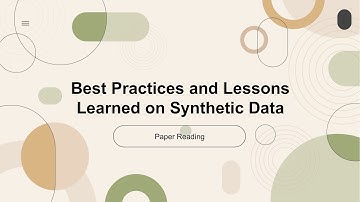 [2024 Best AI Paper] Best Practices and Lessons Learned on Synthetic Data