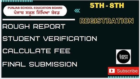 5th-8th Registration || Rough Report || Student Verification || Calculate Fee || Final Submission