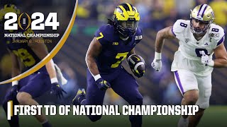 DONOVAN EDWARDS PUTS MICHIGAN UP FIRST IN THE NATIONAL CHAMPIONSHIP 📈 | ESPN College Football