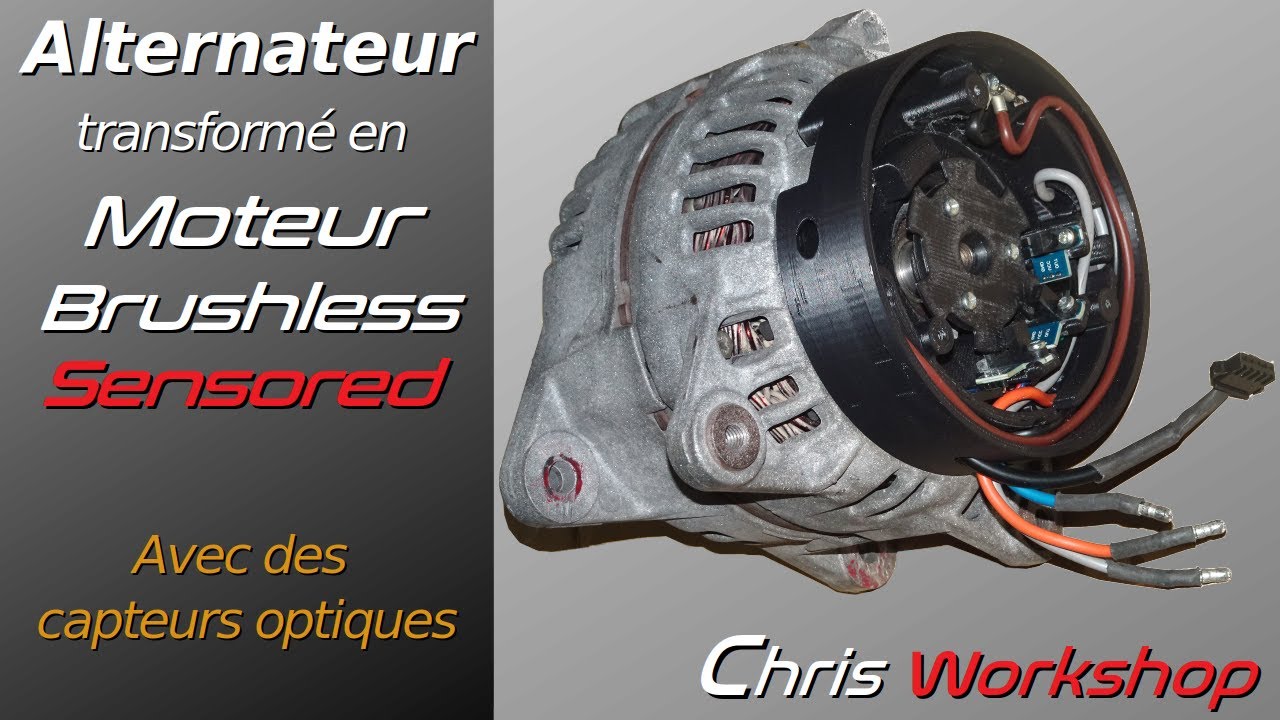 Alternateur transformé en moteur brushless sensored/Alternator turned — free download