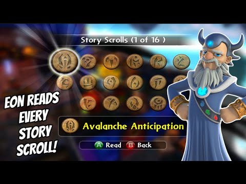 Eon Reads ALL Story Scrolls in Skylanders Giants!