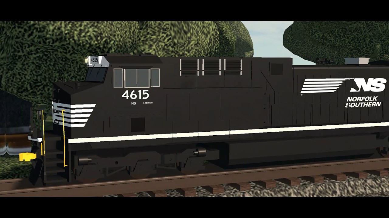 NS 4615 AC44C6M leads NS 197 Mixed Freight train through Muncie, Indiana