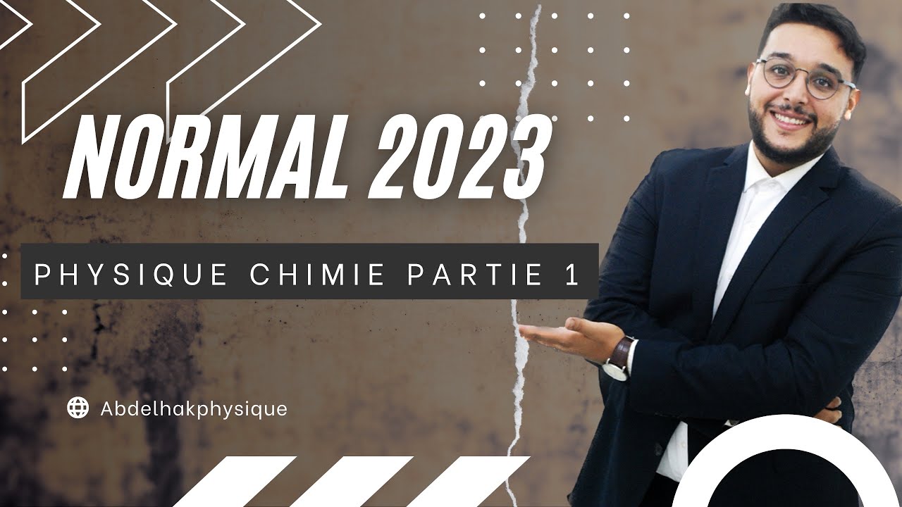 national 2023 normale Pc partie 1  physique chimie