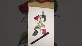 painted flower #art #flowerdrawing #flowers #artscraft #viral#sketch #shorts#like#trending#subscribe