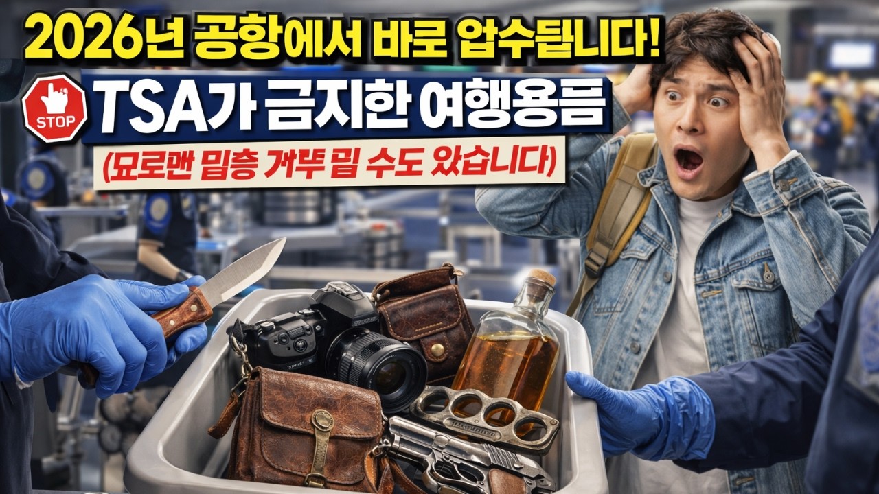 2026년 공항에서 바로 압수됩니다! TSA가 금지한 여행용품 13가지 (모르면 탑승 거부될 수도 있습니다)