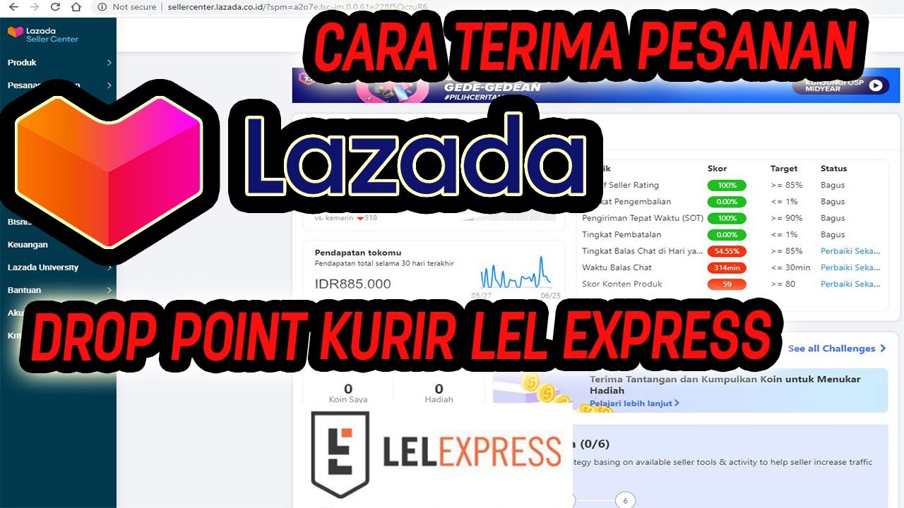 KIRIM PESANAN LAZADA DENGAN LEL EXPRESS KURIR DROP POINT