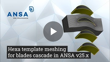 Hexa template meshing for blades cascade in ANSA v25.x