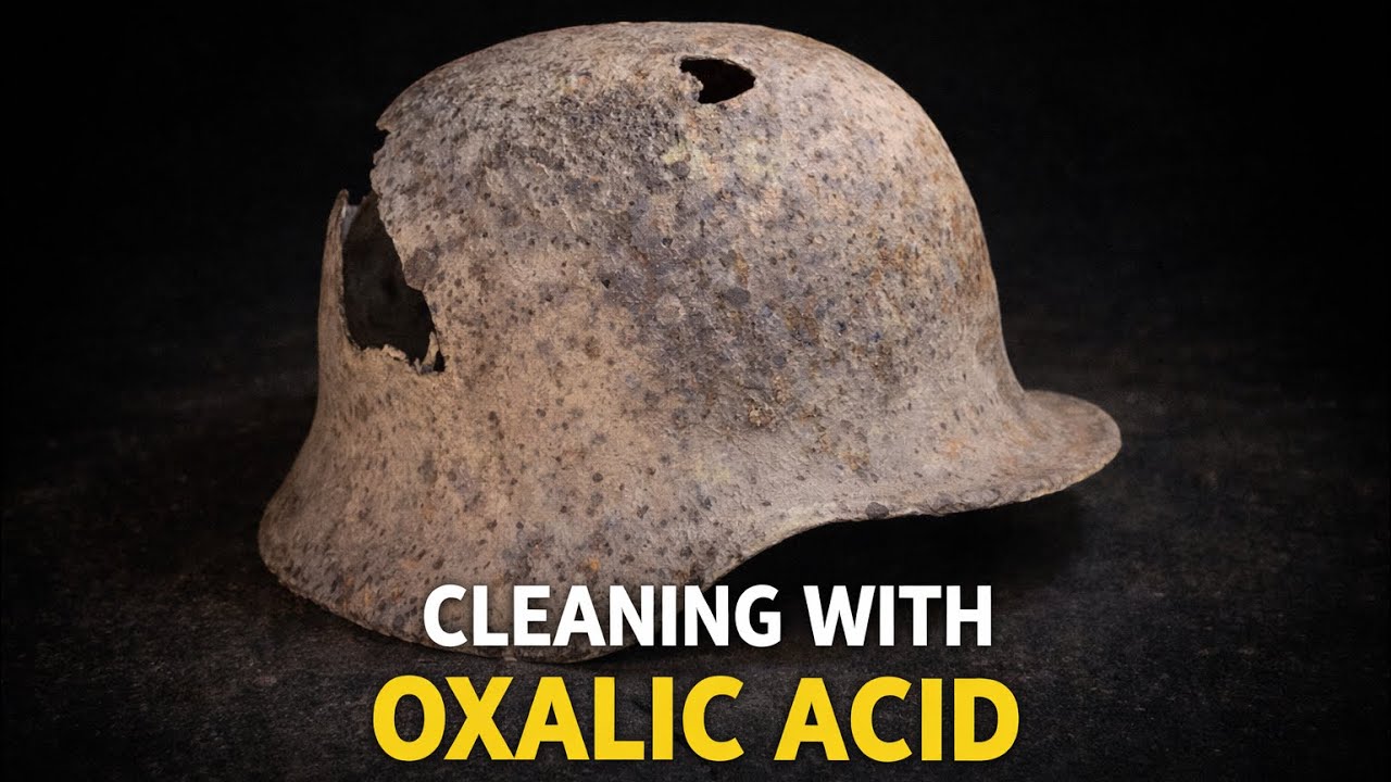 Restoration of a WW2 Era Steel Helmet | Chemical Rust Removal