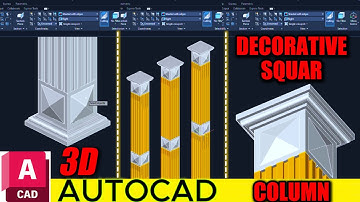 How to Make Decorative Columns | AutoCAD 3D Modeling
