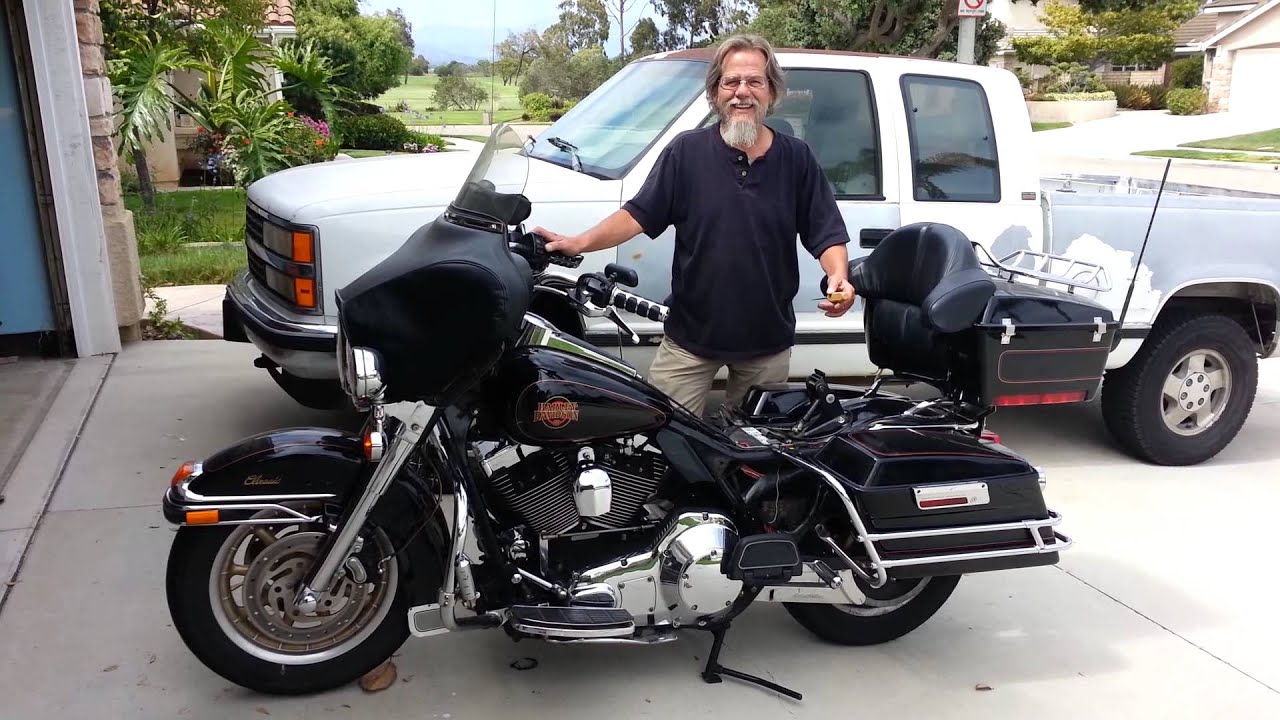 Dad starting his bike after 3 months of PMS