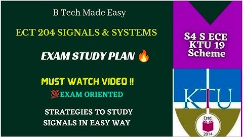 Exam study plan Signals & Systems KTU with important topic discussion & strategies✌️🔥| ECT204 19 Sch