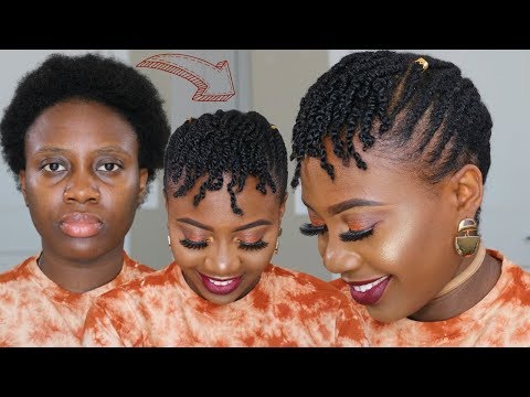 everyday hairstyle for short awkward length 4c/b natural