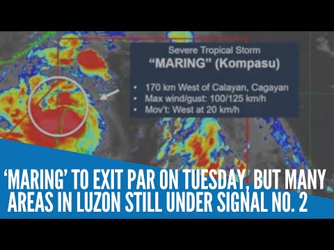 ‘Maring’ to exit PAR on Tuesday, but many areas in Luzon still under Signal No. 2