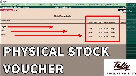 Physical Stock Voucher feature in Tally.ERP 9 with example| Tally Tutorial in Hindi|