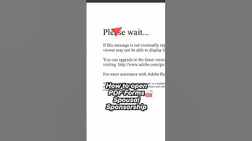 How to Open PDF forms Canada PR Application?