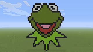 Minecraft Pixel Art - Kermit The Frog Face