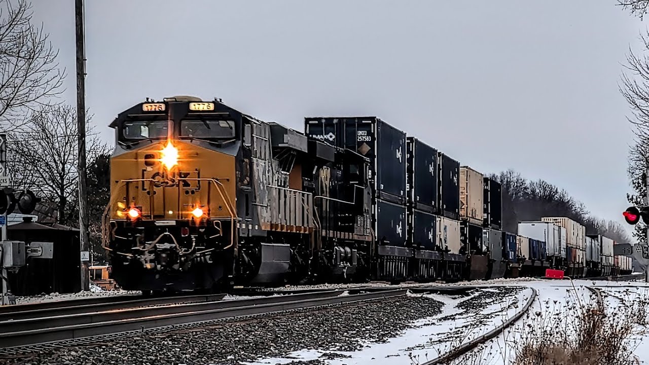 A snowy day of railfanning in Spencer and LaGrange with 
