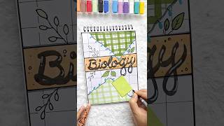 Beautiful Biology Cover Page Design | Green Aesthetic Notebook Decoration | Easy School Project