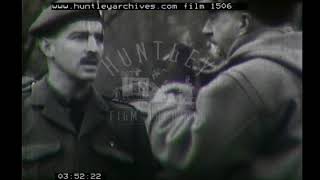 Canadian soldiers in Europe, 1940's. Archive film 1506