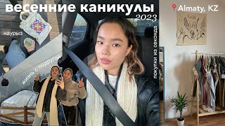 Неделя из жизни || живу с подругой, горы, покупки из секонда, Алматы, Наурыз🌷