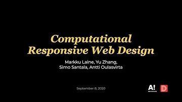 Computational Responsive Web Design (DDDD 2020 Demo Presentation)