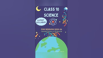 Class 10 Science syllabus for session 2025-2026 #class10science #class10syllabus #science #latest